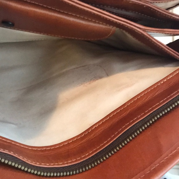 Cognac brown vintage JR leather hand bag/purse - Picture 7 of 14